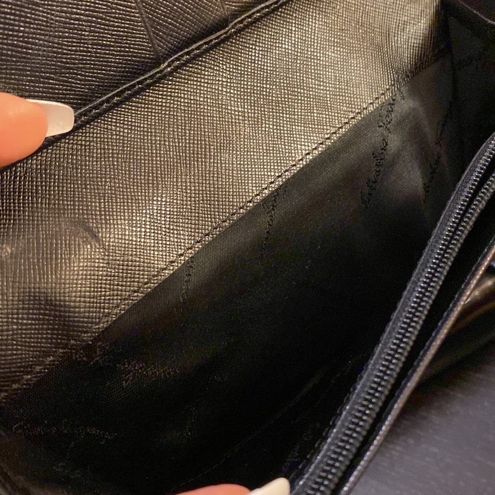Black Salvatore Ferragamo Continental Wallet with gold hardware - Picture 4 of 10